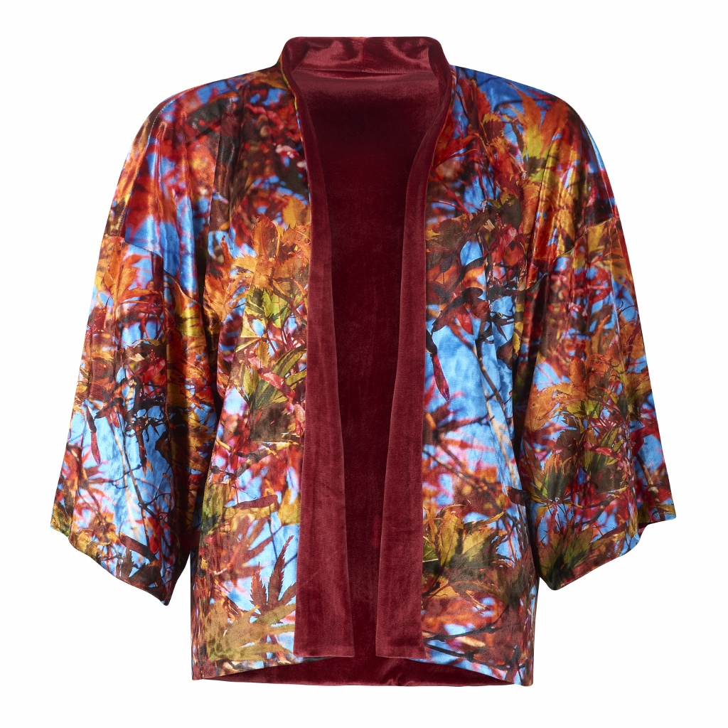 REVERSIBLE VELVET KIMONO - BLUE SKY ACER - Image 9