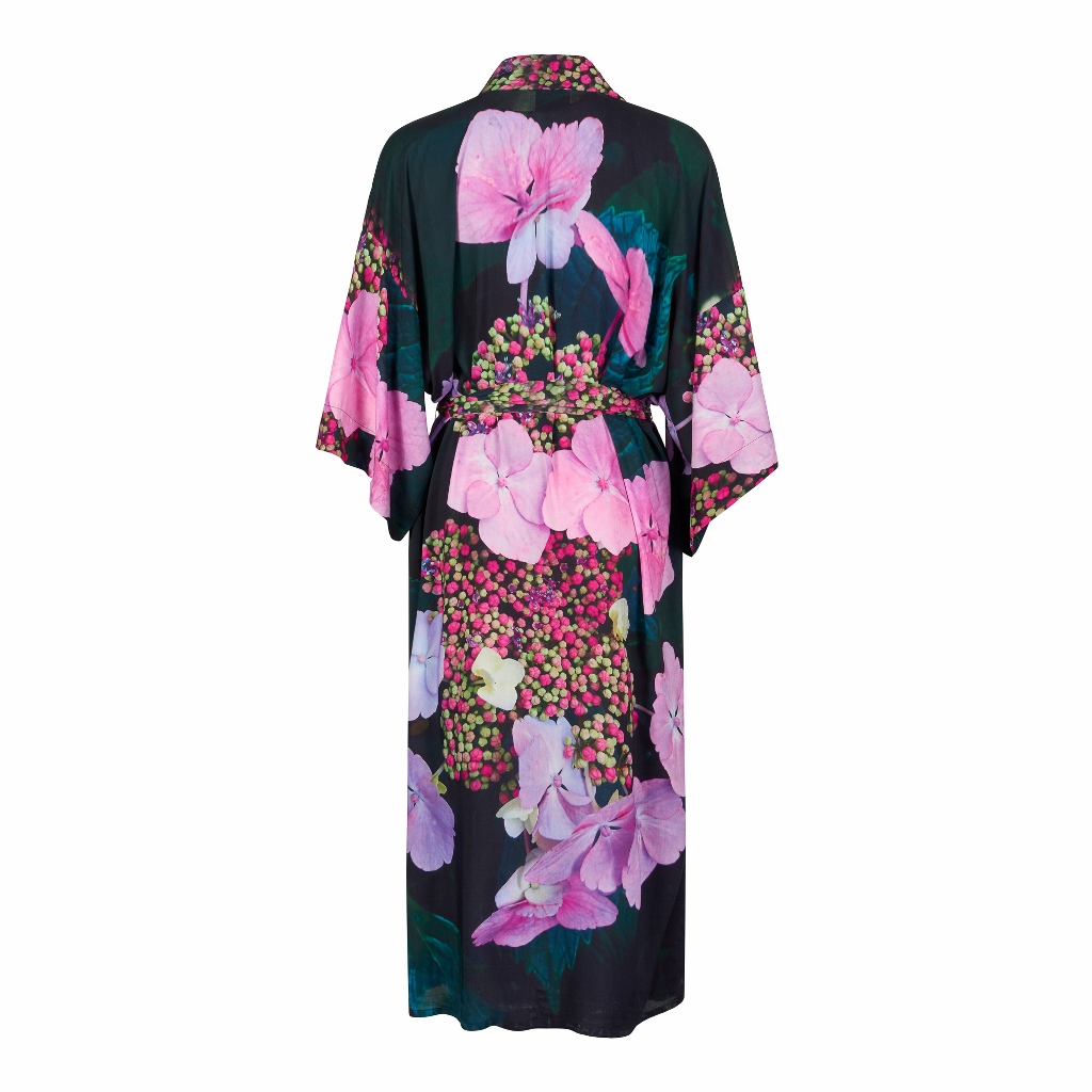 From My Mother's Garden Harmony long robe in an exclusive hydrangea print