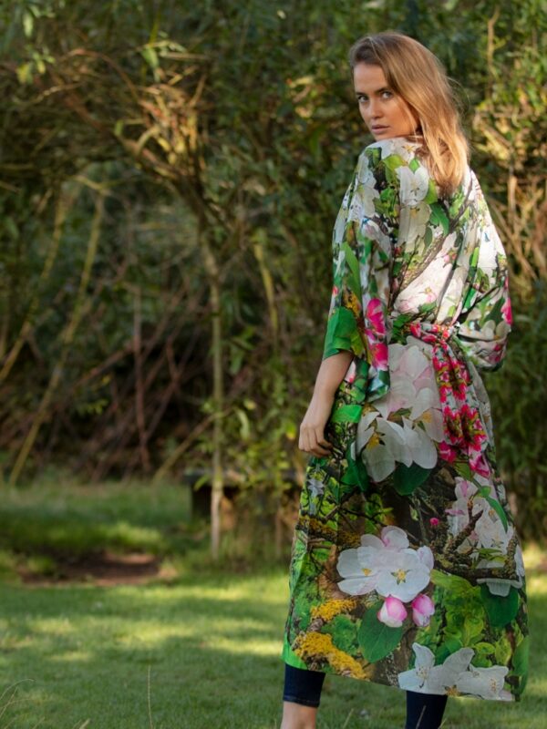 From My Mother's Garden Blossoming Robe in an exclusive Apple Blossom print