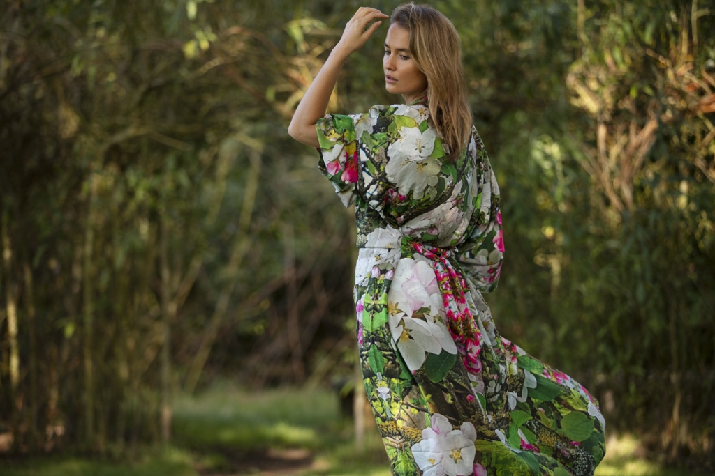 From My Mother's Garden Blossoming Robe in an exclusive Apple Blossom print