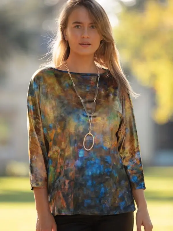 From My Mother's Garden Reflections Velvet Top with batwing sleeves