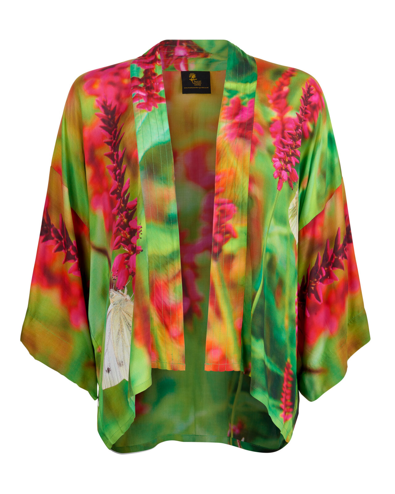 From My Mother's Garden Gives Me Butterflies Lightweight Kimono in a sustainable silky fabric