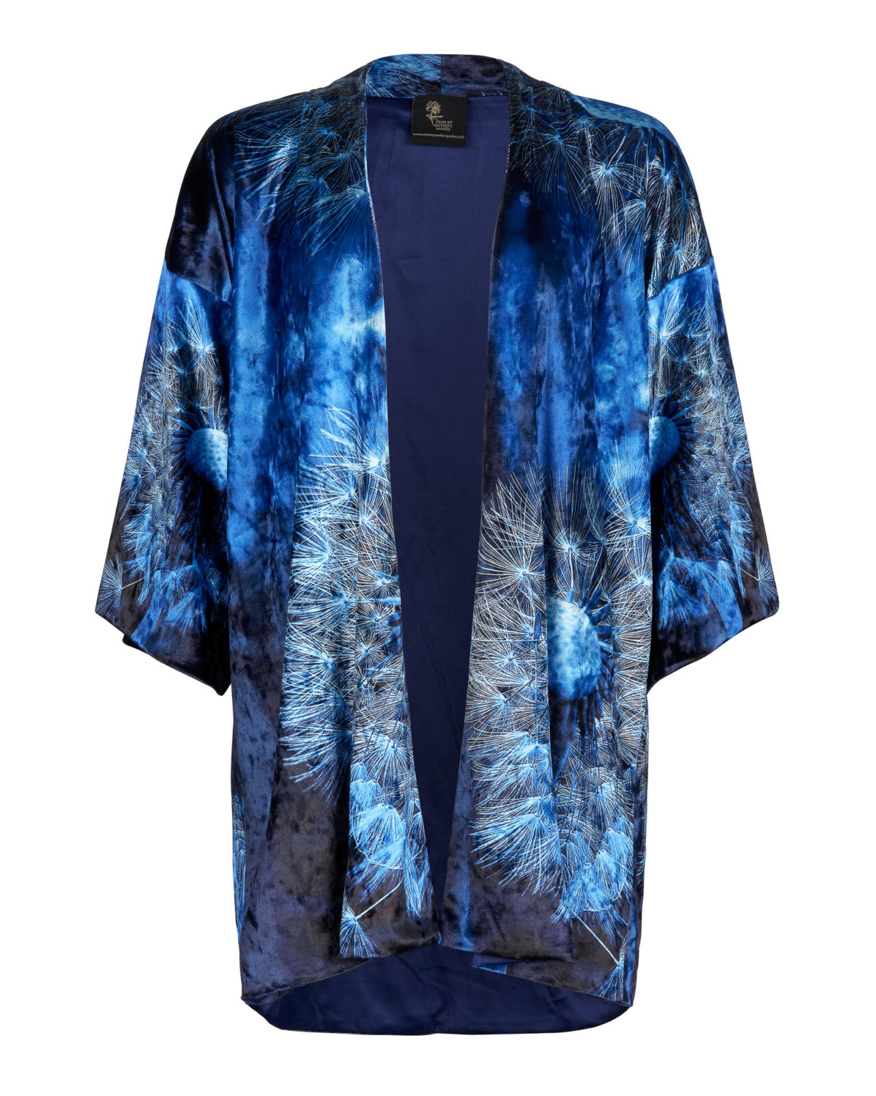 From My Mother's Garden Mid-length Velvet Jacket in the stunning Wishes print