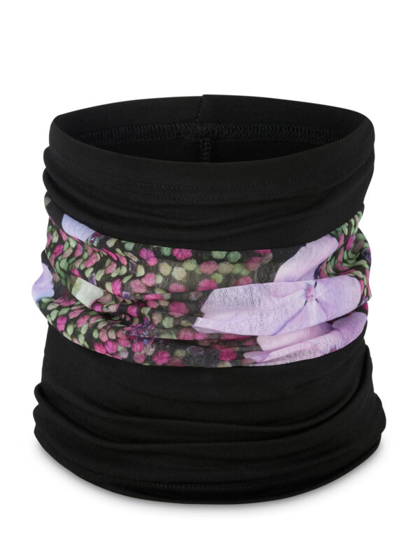 From My Mother's Garden Harmony Collar comes in a super soft jersey fabric with a mesh panel printed with an exclusive hydrangea print