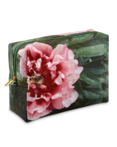 MAKEUP BAG WITH PINK ROSE DESIGN