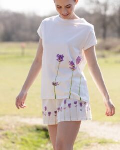LAVENDER PYJAMA SET IVORY