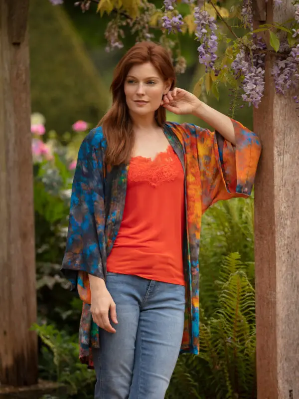 From My Mother's Garden Reflections Mini Robe in a sustainable fabric
