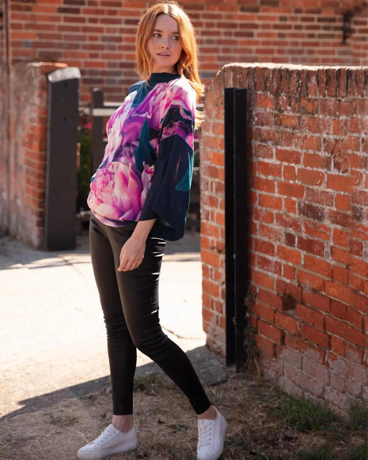 From My Mother's Garden Pink Peonies short lightweight kimono in a silky sustainable fabric