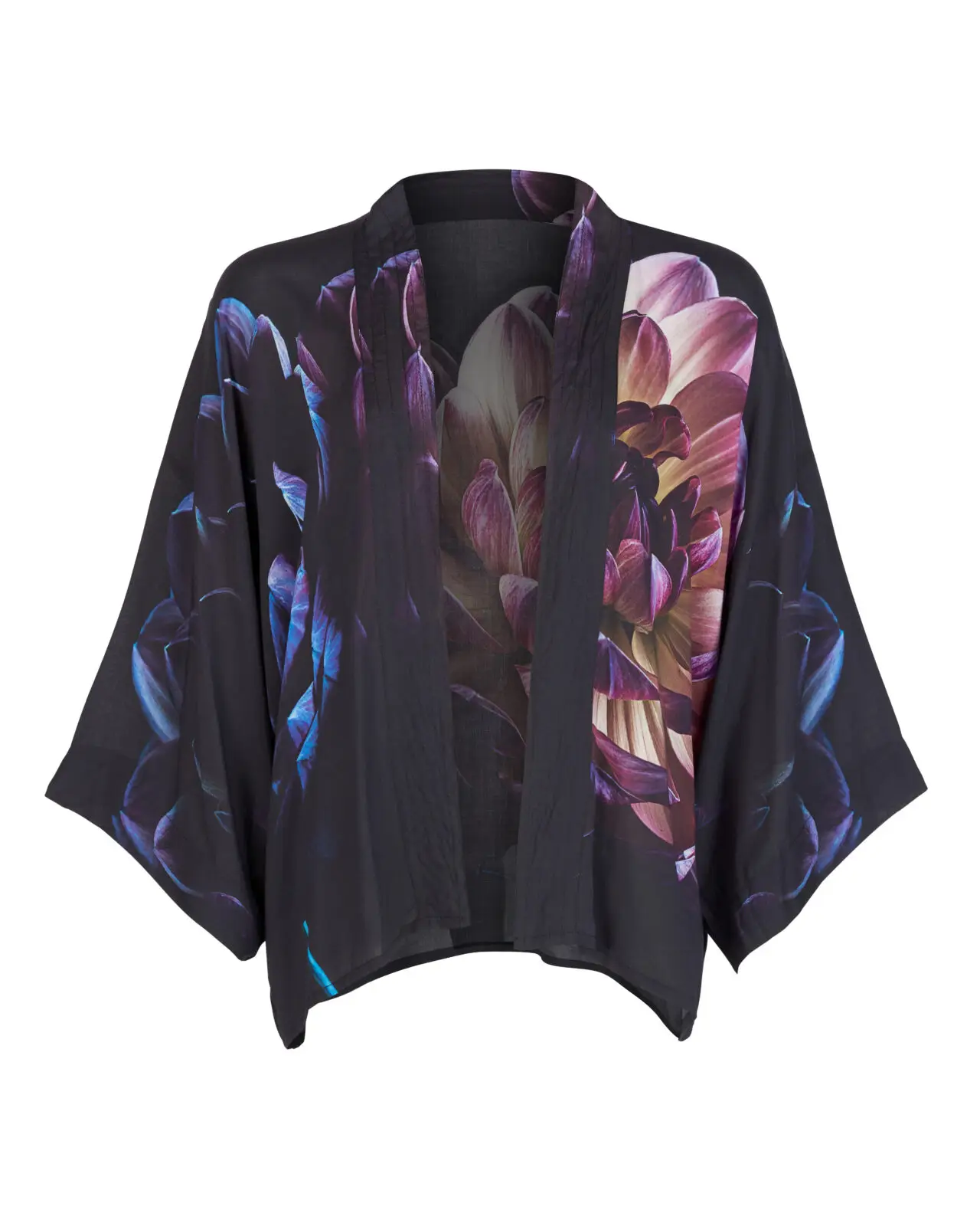 From My Mother's Garden Deep As Dahlias short lightweight kimono made of sustainable viscose