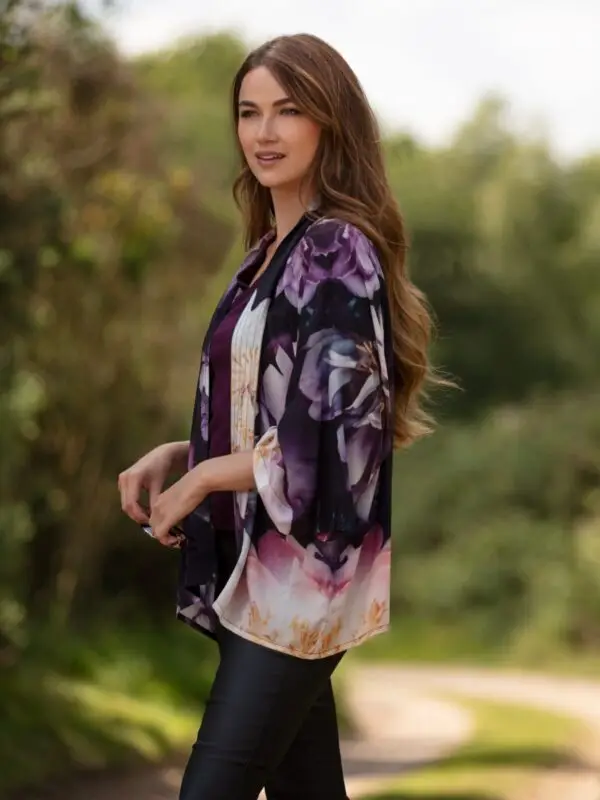 Dreamy Peonies Short Kimono
