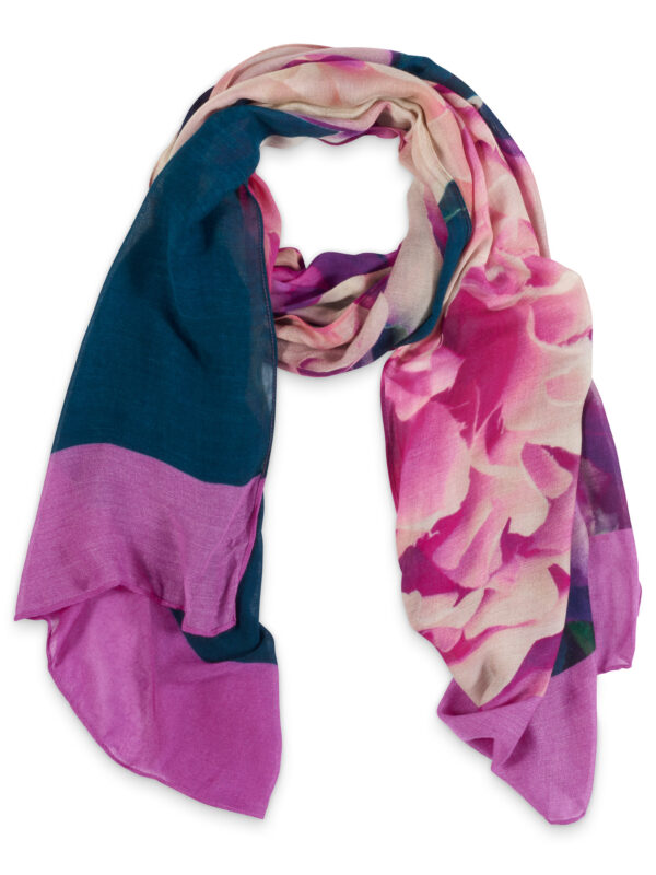 Pink Peony Scarf is made from sustainable bamboo fabric and is super soft to the touch and a beautiful accessory and gift