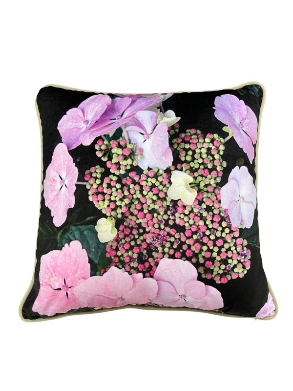 From My Mother's Garden Harmony Hydrangea Velvet cushion