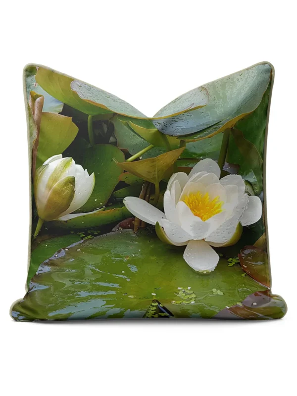 From My Mother's Garden Waterlily Velvet cushion
