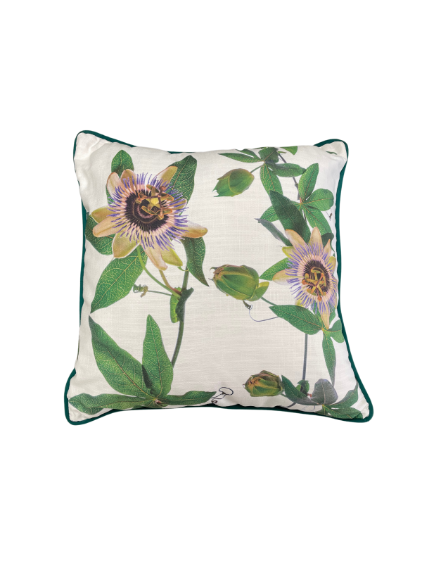 From My Mother's Garden Passionflower linen/cotton mix cushion