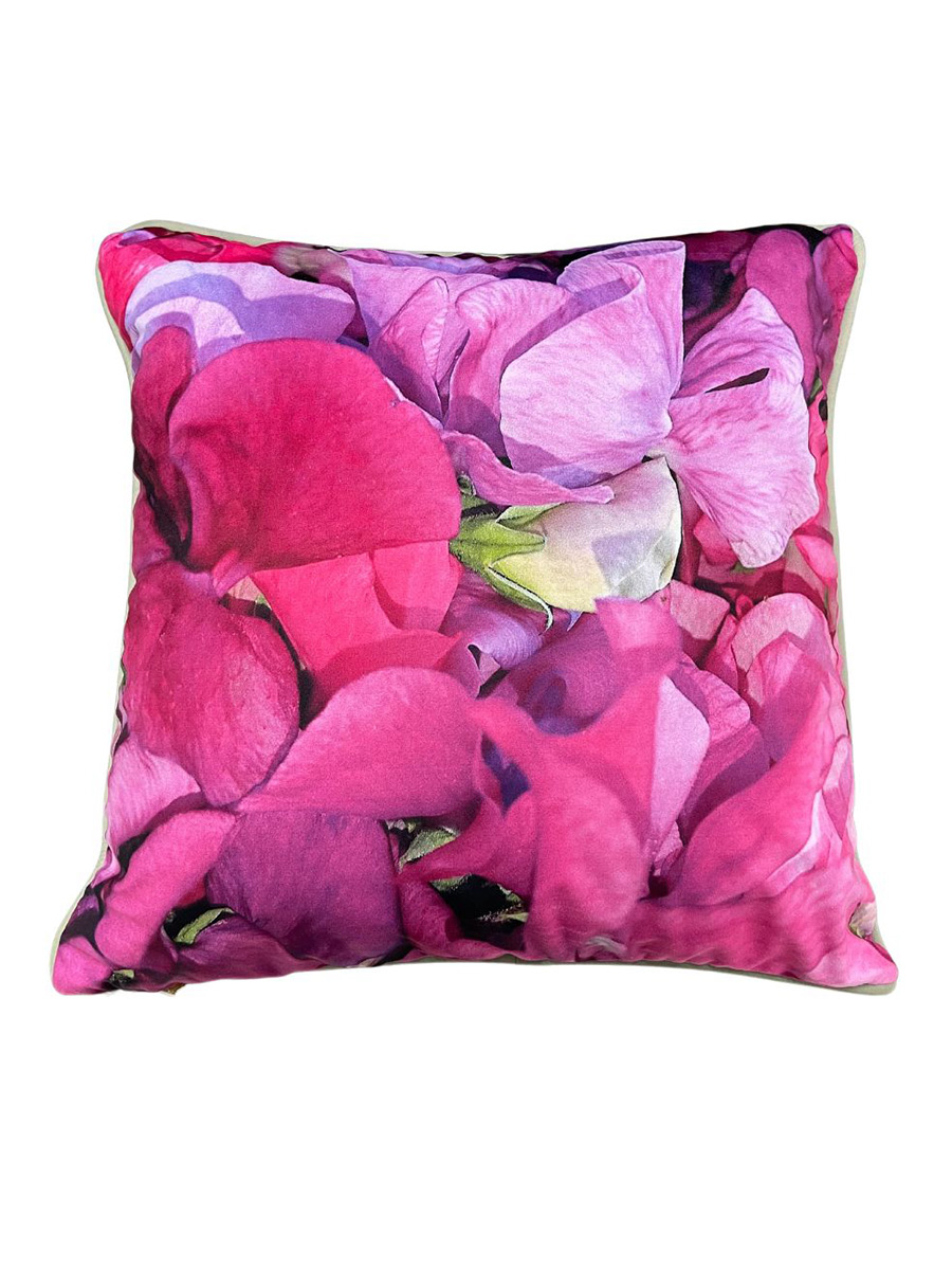 From My Mother's Garden Sweetpea velvet cushion