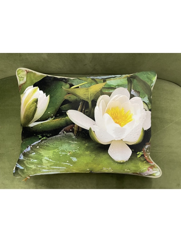 From My Mother's Garden Waterlily Velvet cushion