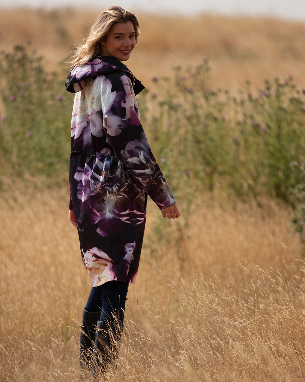 Dreamy Peonies Raincoat - Image 4