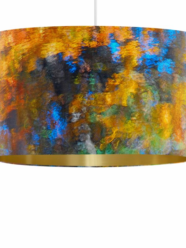 From My Mother's Garden Reflections Velvet Pendant Lampshade with gold interior 40cm diameter