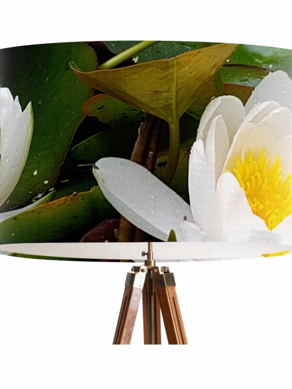 From My Mother's Garden Linen Pendant Lampshade with white inside 40cm diameter. Designed & made in England.