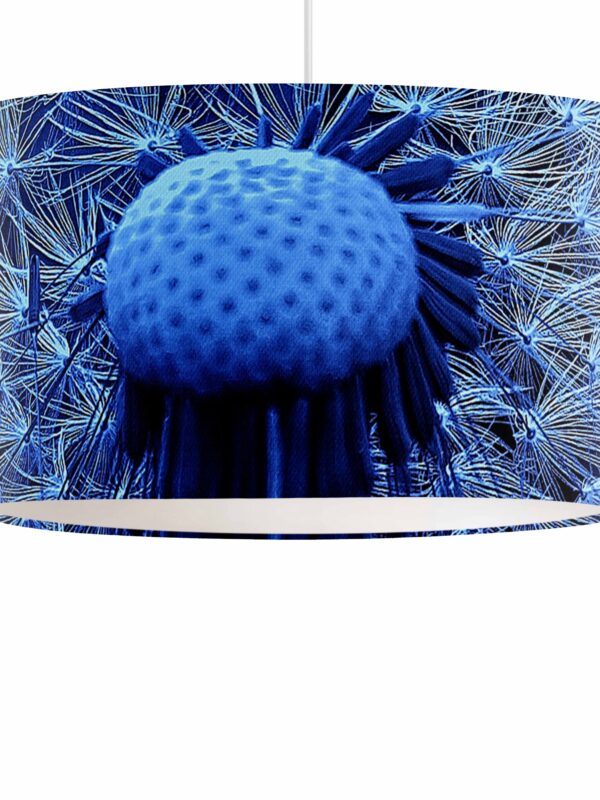 From My Mother's Garden Wishes pendant lampshade in linen/cotton mix. 40cm diameter. Designed and made in England