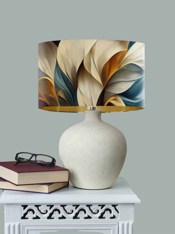 From My Mother's Garden Autumn Abstract table lampshade in velvet 30cm diameter