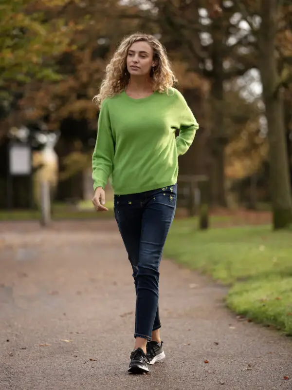 From My Mother's Garden Moss Green Jumper is super soft with a cashmere-feel but it is made of a viscose mix