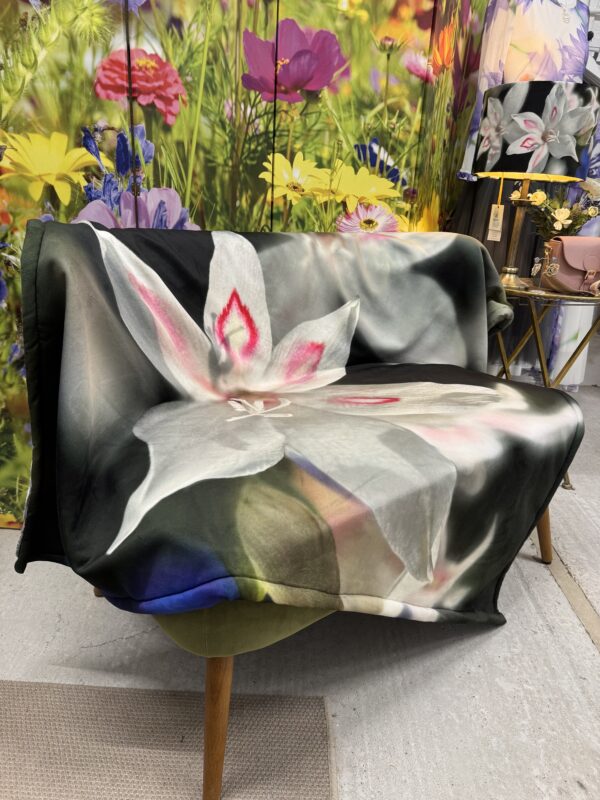 Gladiolus Nanus Nymph Throw and Cushions in velour with a fleece back