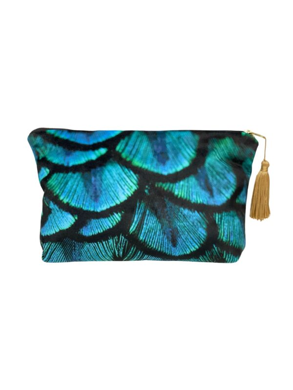 Peacock Large Makeup Bag by From My Mother's Garden