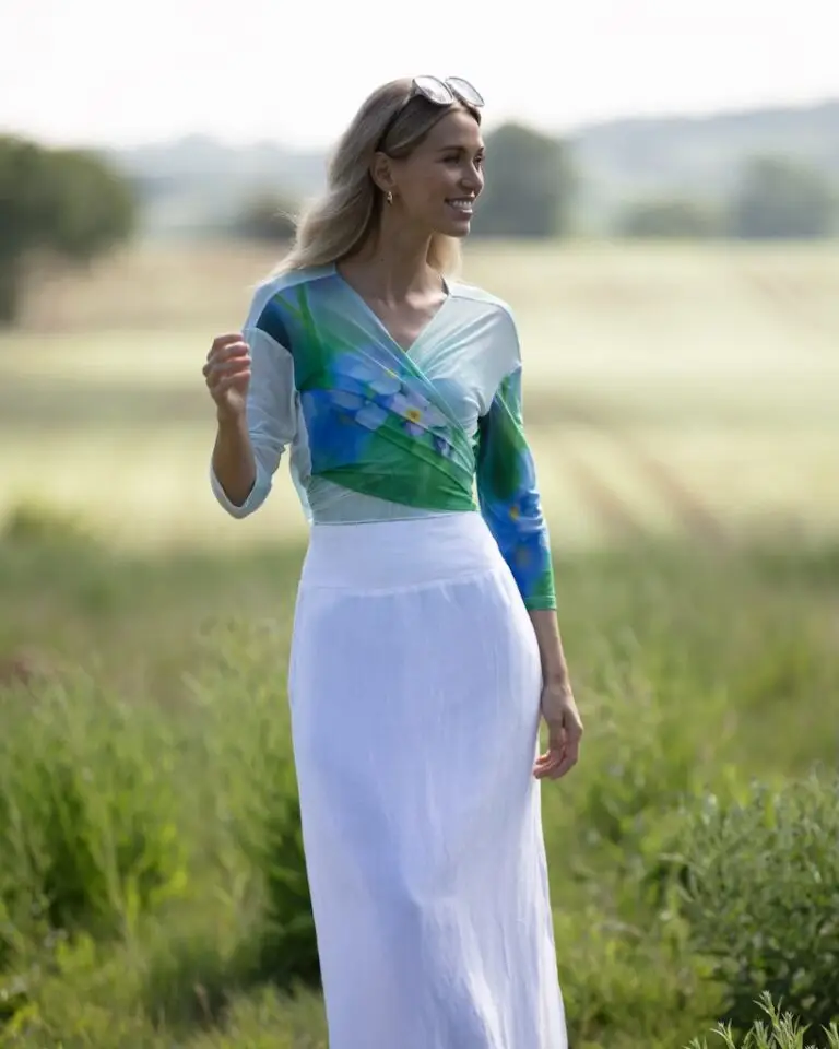 Mother's Garden is a pretty piece to wear over a vest top or a dress
