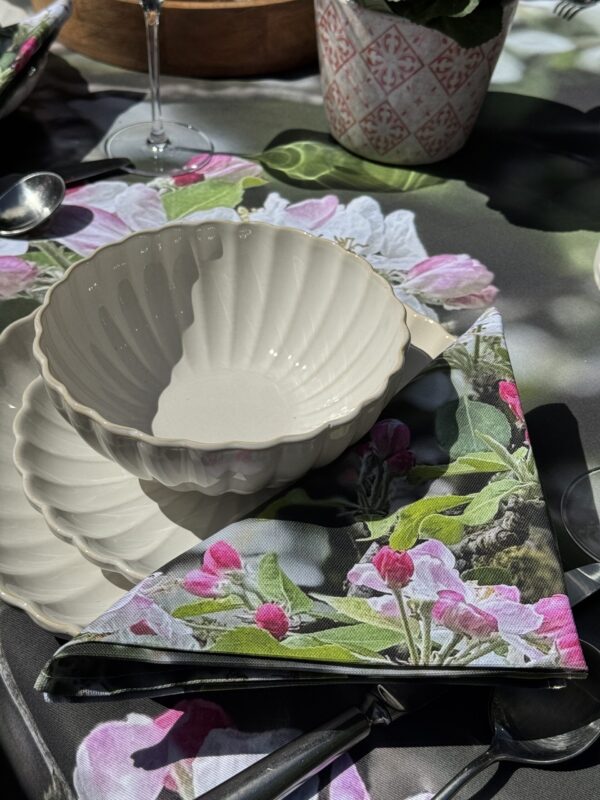 From My Mother's Garden Blossom Napkin set of four, made of cotton drill and made in England