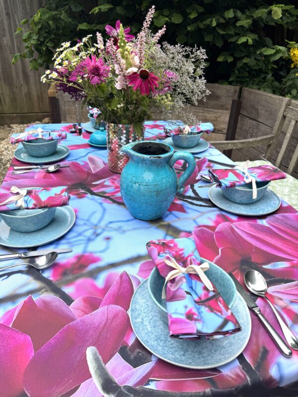 From My Mother's Garden Napkin Set made of cotton drill