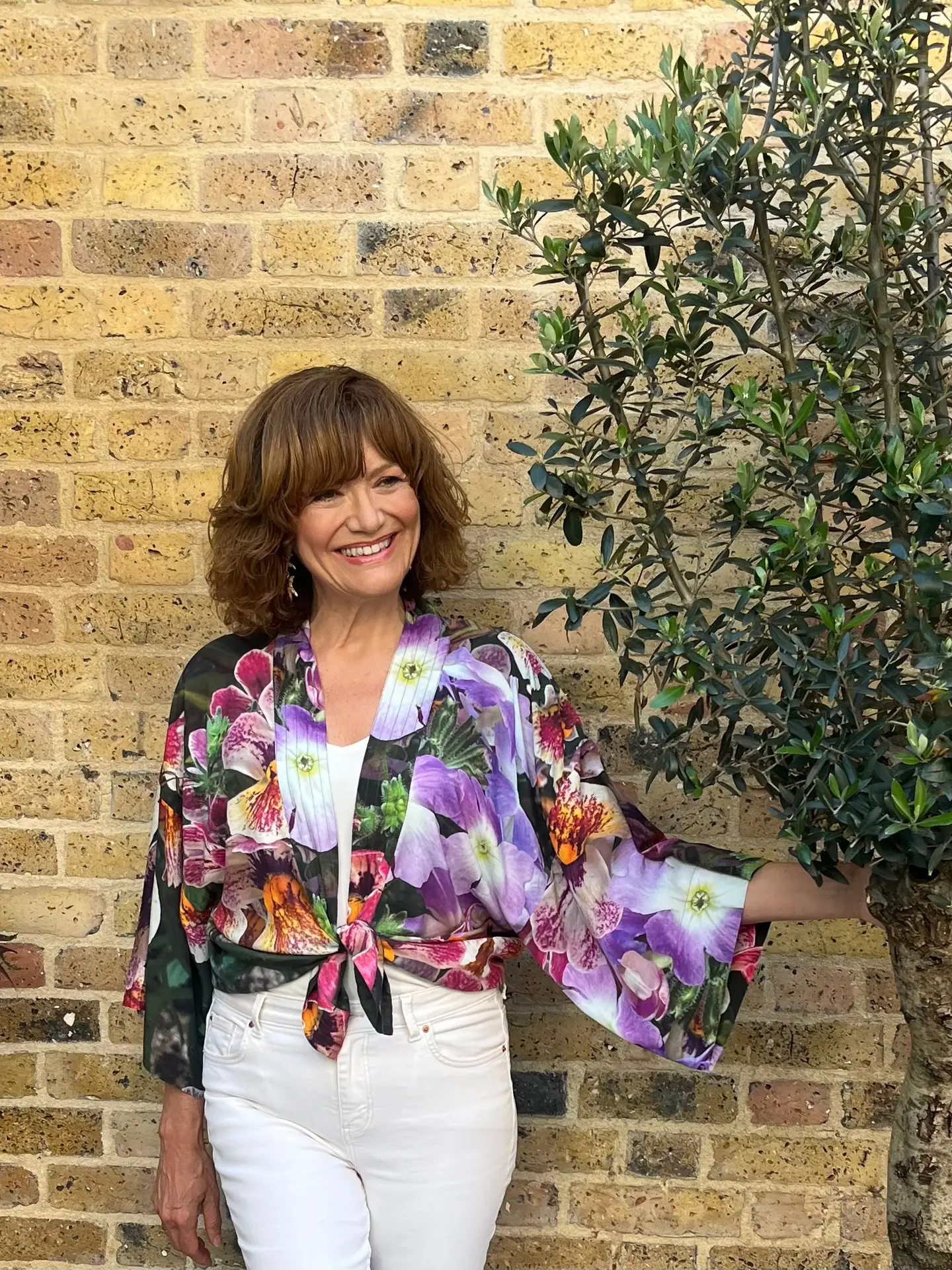 From My Mother's Garden Pansy Pop Short Kimono