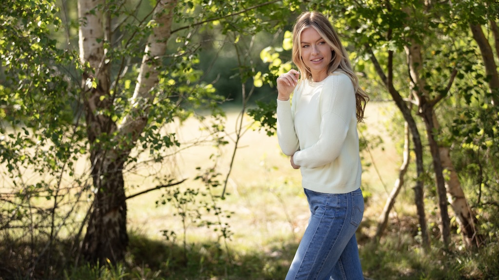 From My Mother’s Garden soft-touch sage jumper for effortless everyday layering